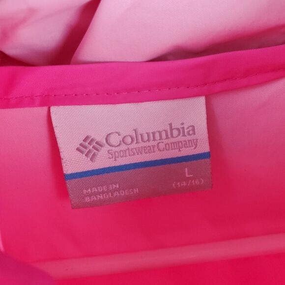 COLUMBIA Girls Lightweight Full Zip Up Windbreaker Jacket Coat Hooded Hoodie - Picture 6 of 6